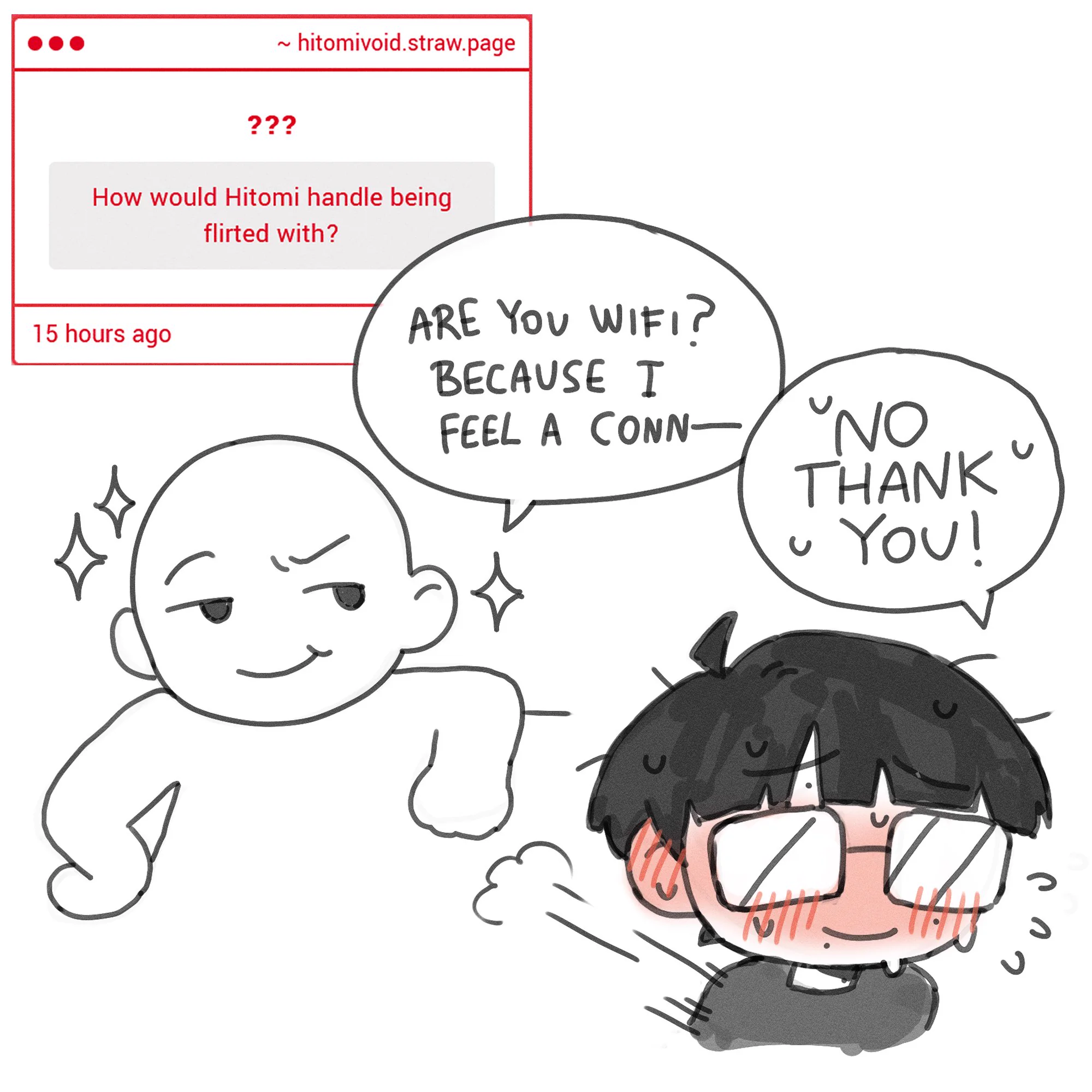 Hoe would he handle being flirted with?