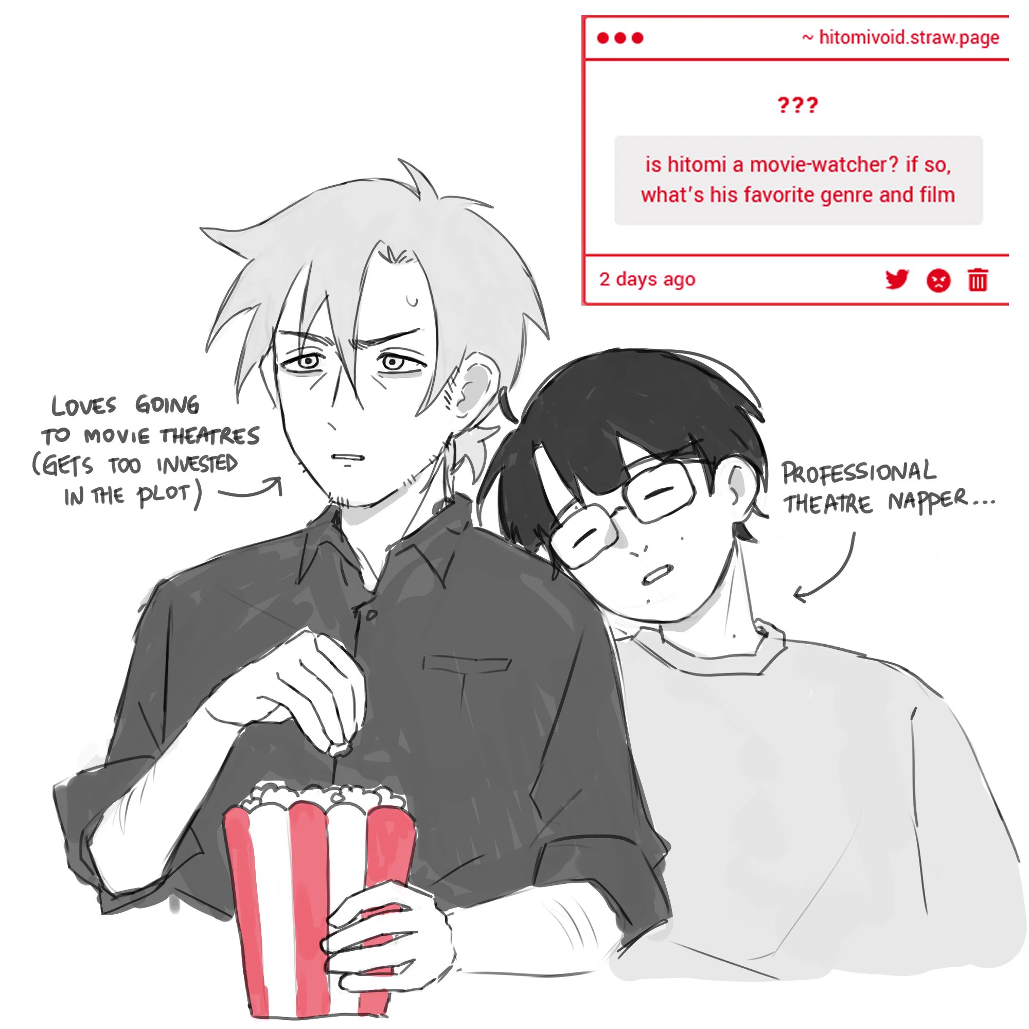 Is Hitomi a movie watcher?